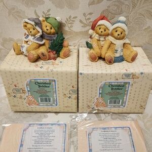 Cherished Teddies Jamie and Ashley & Cheryl And Carl 1996